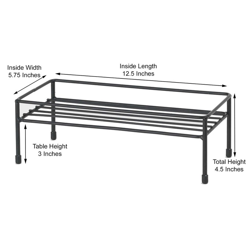 PetRageous 81030 Gizmo's Set The Table Steel Frame Dog Feeder, 3-Inch Tall Dining Table by 13-Inch Long and 5.75-Inch Wide, Holds Two 5.5-Inch Diameter Bowls, for Small and Medium Dogs and Cats, Black - Image 2
